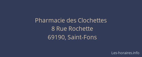 Pharmacie des Clochettes