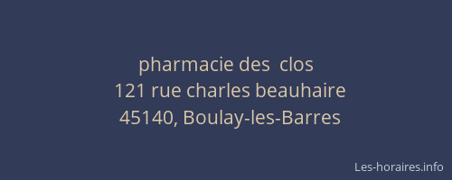 pharmacie des  clos