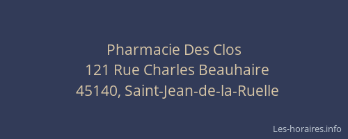 Pharmacie Des Clos