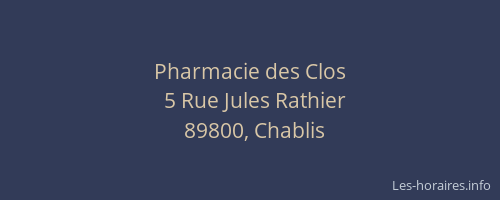 Pharmacie des Clos