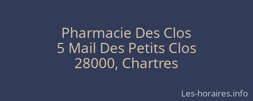 Pharmacie Des Clos