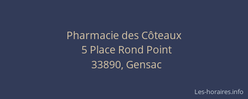 Pharmacie des Côteaux
