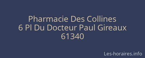 Pharmacie Des Collines