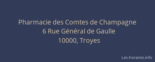 Pharmacie des Comtes de Champagne