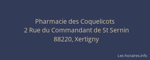 Pharmacie des Coquelicots