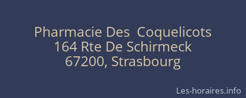 Pharmacie Des  Coquelicots