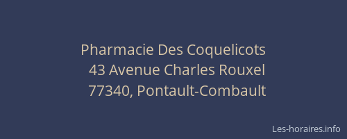 Pharmacie Des Coquelicots