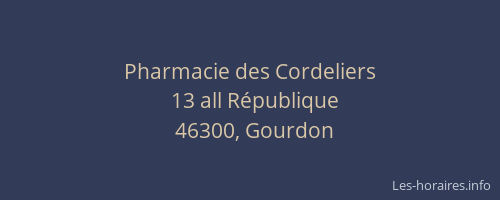 Pharmacie des Cordeliers