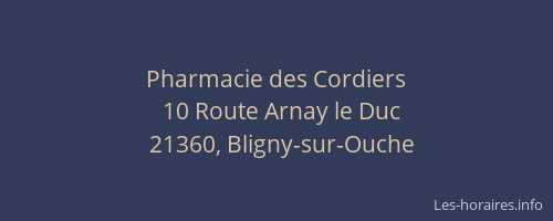 Pharmacie des Cordiers