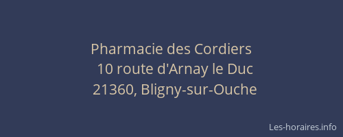 Pharmacie des Cordiers