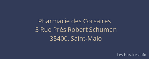 Pharmacie des Corsaires