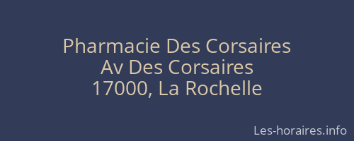 Pharmacie Des Corsaires