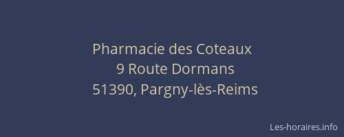 Pharmacie des Coteaux