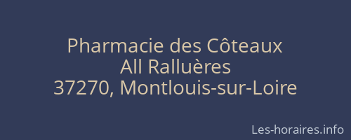 Pharmacie des Côteaux