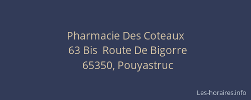 Pharmacie Des Coteaux