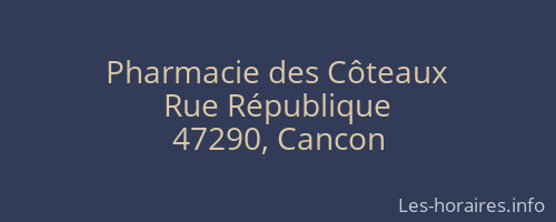 Pharmacie des Côteaux