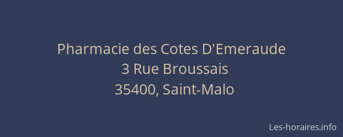 Pharmacie des Cotes D'Emeraude