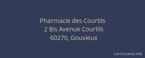 Pharmacie des Courtils
