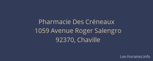 Pharmacie Des Créneaux
