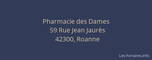 Pharmacie des Dames