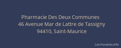 Pharmacie Des Deux Communes