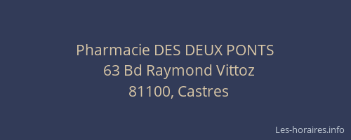 Pharmacie DES DEUX PONTS