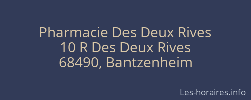 Pharmacie Des Deux Rives
