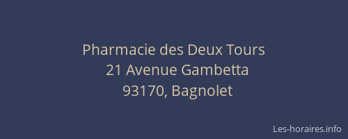 Pharmacie des Deux Tours
