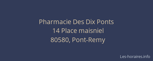 Pharmacie Des Dix Ponts