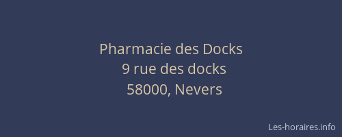 Pharmacie des Docks