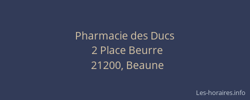 Pharmacie des Ducs
