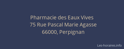Pharmacie des Eaux Vives
