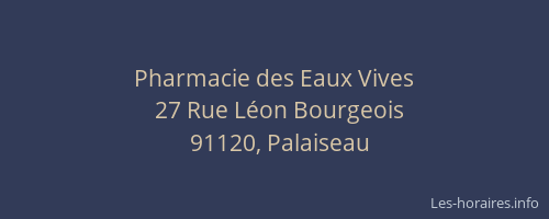 Pharmacie des Eaux Vives