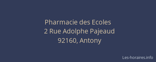 Pharmacie des Ecoles