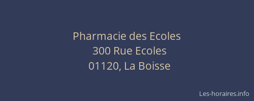 Pharmacie des Ecoles