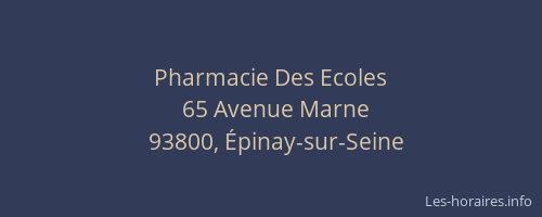 Pharmacie Des Ecoles