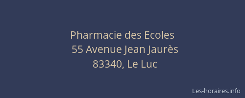 Pharmacie des Ecoles