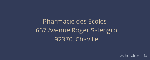 Pharmacie des Ecoles