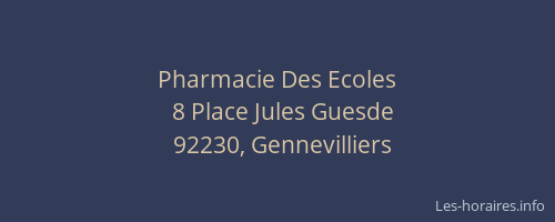 Pharmacie Des Ecoles