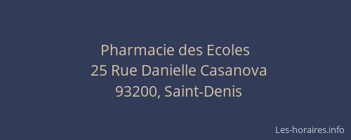Pharmacie des Ecoles