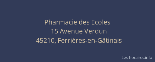 Pharmacie des Ecoles