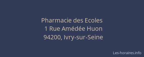 Pharmacie des Ecoles