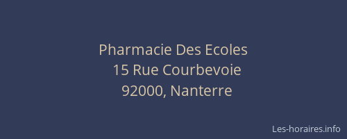 Pharmacie Des Ecoles