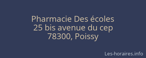 Pharmacie Des écoles