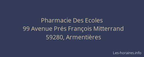 Pharmacie Des Ecoles
