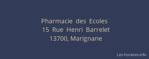 Pharmacie  des  Ecoles