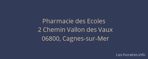 Pharmacie des Ecoles