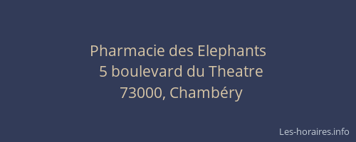 Pharmacie des Elephants