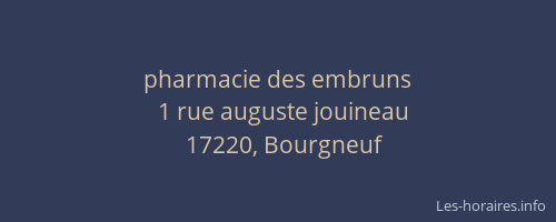pharmacie des embruns