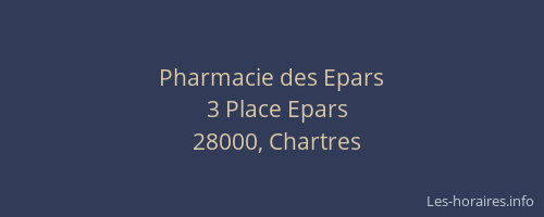 Pharmacie des Epars